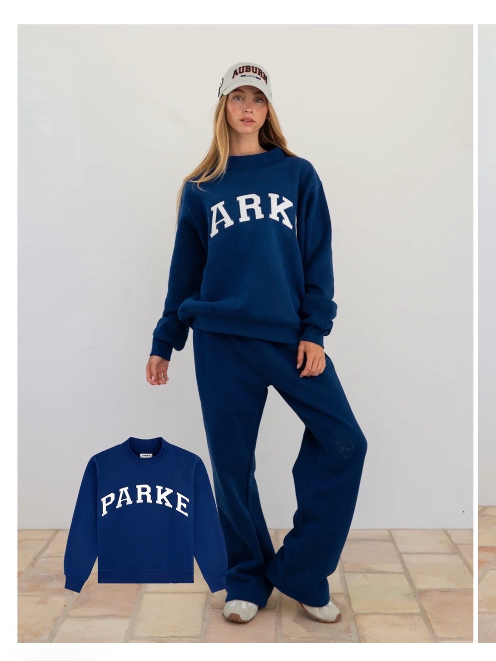 Parke Varsity Mockneck in Collegiate Blue Size S/M New in Bag